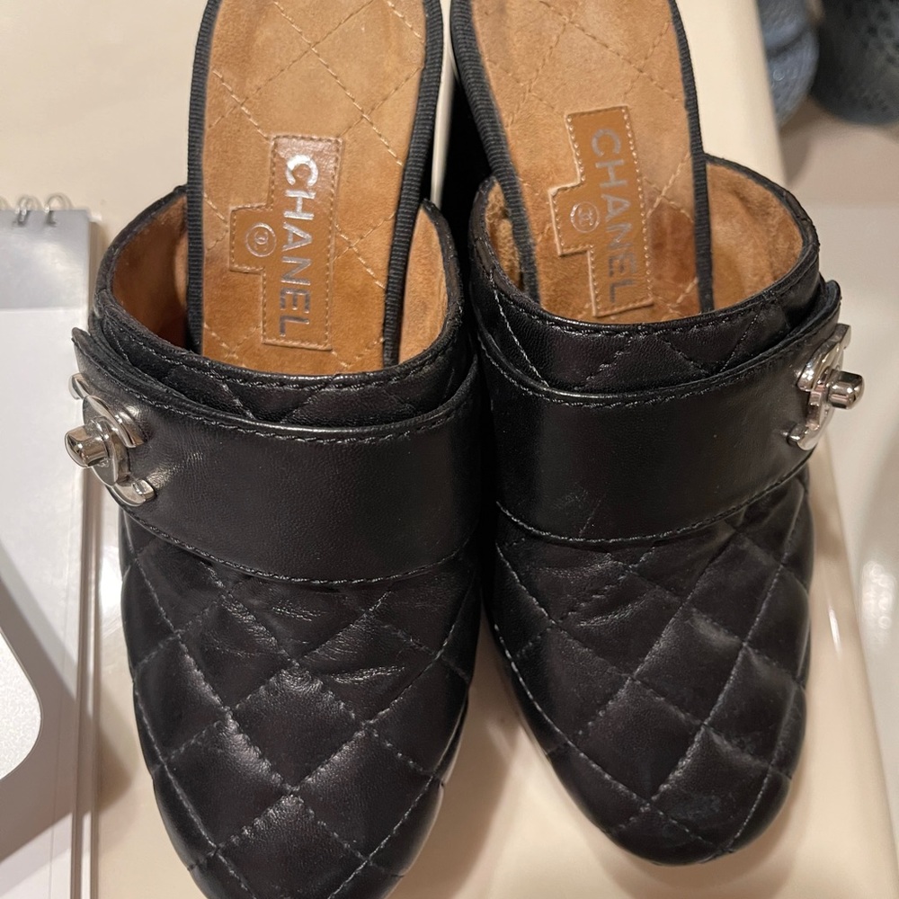 Chanel Clogs Mules Black 36 6 - Picture 9 of 10